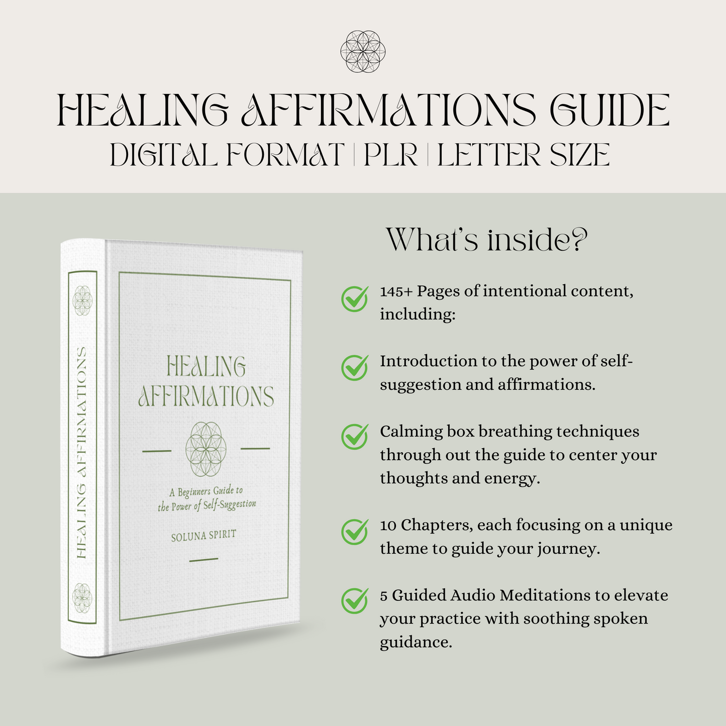 Healing Affirmations - A Beginners Guide to the Power of Self-Suggestion Ebook + Guided Meditations